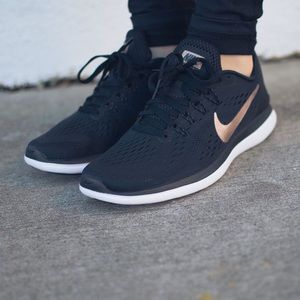Nike🦎Flex 2017 right now Black/Metallic Red Bronze